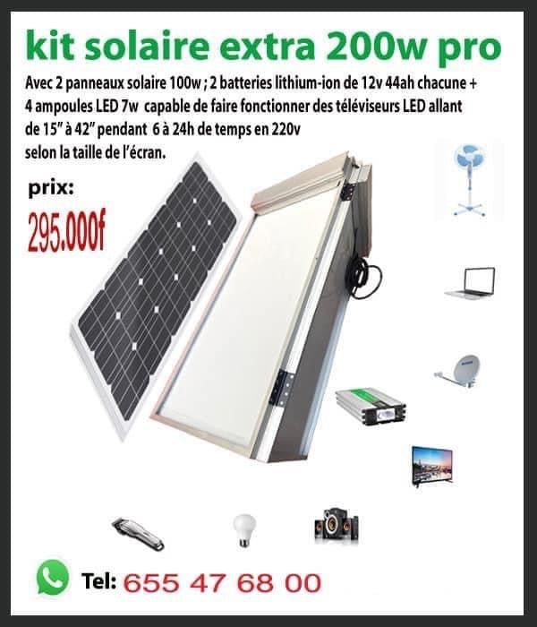 Kit solaire lithium 200w