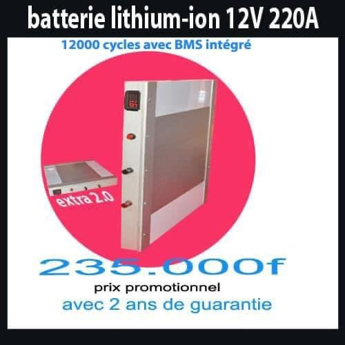 Batterie lithium-ion 12v 220ah 2,7kwh