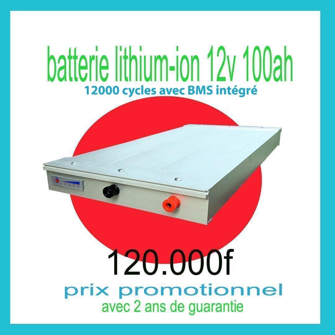 Batterie lithium-ion 12v 100ah coque melal 1,2kwh